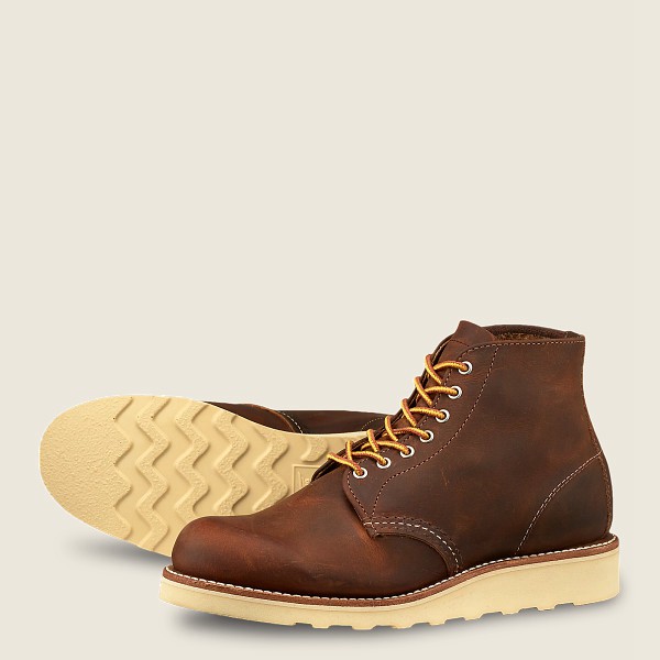 Red Wing Heritage Boots 6-Inch Round Toe - Short Rough & Tough Læder - Mørke Brune - Dame 1876-XELQH